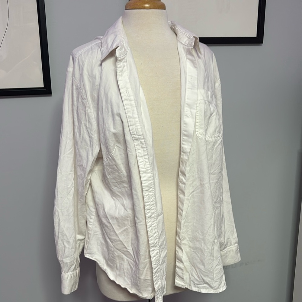 White oversized shirt